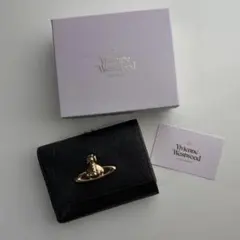 Vivienne Westwood 三つ折り財布 ブラック　がま口