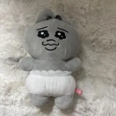 【最安値✨】おぱんちゅうさぎ　ぬいぐるみ　グレー 当日発送のサムネイル