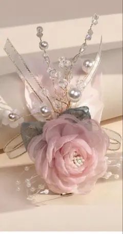 ピンクの花 ブローチ・コサージュ