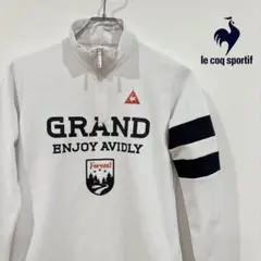le coq ルコック　レディース ゴルフシャツ Mサイズ　ハーフジップ 白