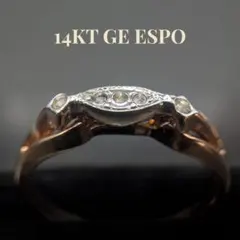 【最終価格】ESPO 16号 14KT GE デザイナーズリング ゴールド 米国のサムネイル