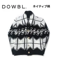 DOWBL ダブル ネイティブ柄 ショールカラー カーディガン 42 メンズ S