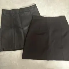 黒 タイトスカート 2枚セット