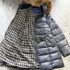 バーバリーブルーレーベル 3way ファーダウンコート ノバチェック Aライン