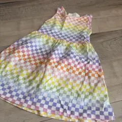 H&M ノースリーブチェック柄ワンピース 98/104