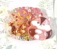 レジン ヘアゴム ハンドメイド デコ 猫 秋 紅葉 - メルカリ