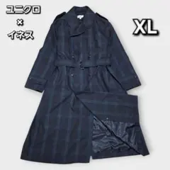 【極美品】イネス　ユニクロコラボ　タータンチェック　XL　トレンチコート