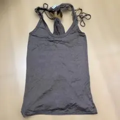 ビーズ装飾付きグレータンクトップ
