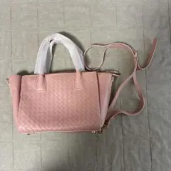 ピュアモエナピンクレザーショルダーバッグ