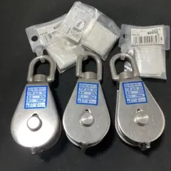 4-19)ステンレスダルマ滑車3個セット強力ブロック 32mm/150kg耐 - メルカリ