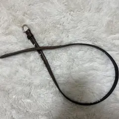 ブラウンレザーベルト 金属バックル付き