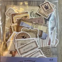 コラージュ　素材　セット　アンティーク・ヴィンテージ洋書柄