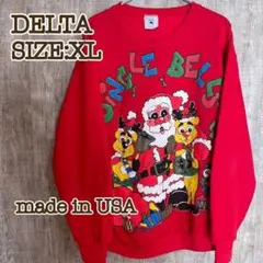90s 古着 DELTA fifty-fifty スウェット　USA製 赤 XL
