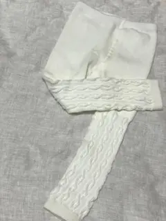 デザイン白タイツ スパッツ 85