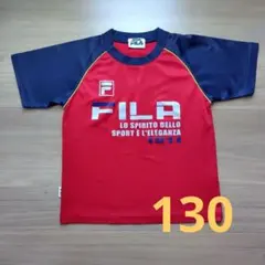 FILA Tシャツ 130サイズ レッド ネイビーのサムネイル