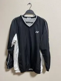 YONEX Vネック長袖 ブラック/ホワイト サイズO ヨネックス　中古品
