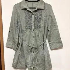 七分袖コットンシャツ