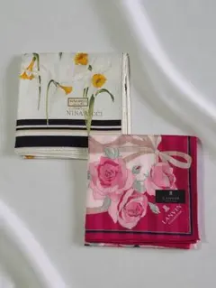 NINA RICCI LANVIN 大判ハンカチ・ ミニスカーフ２点セットのサムネイル