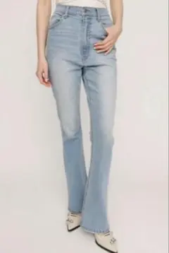 【美品】SLY スライ デニム　ハイウエストフレアパンツ