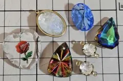 【７セット】ヴィンテージ　インタリオ　パーツ