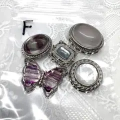 天然石パーツＦ＊ カルセドニー フローライト アクアマリン シェル