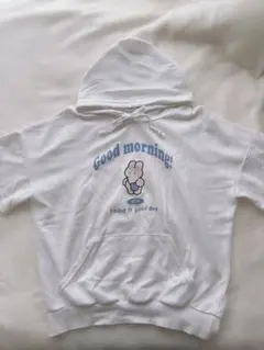 うさちゃんプリント フード付きTシャツ