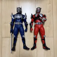 仮面ライダー ギャレン ブレイド 2体セット ビッグサイズソフビ 高さ35