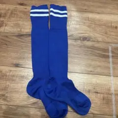サッカー　ソックス　青19-21