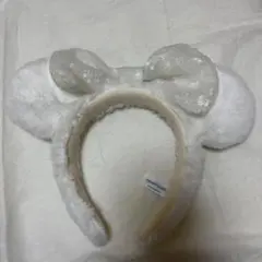 ディズニー 白 もこもこ ふわふわ カチューシャ ミニー
