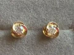 K18YG ダイヤモンド ピアス