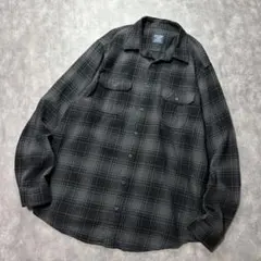 00s Faded Glory オンブレチェック コットン ネルシャツ