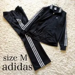 adidas アディダス ジャージ上下 M ブラック セットアップ