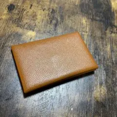 エルメス カルヴィ カードケース ブーゲンビリア 美品 HERMES CALVI