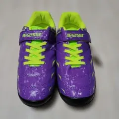 【新品未使用】パープル/ライム サッカーシューズ　スニーカー　23.0