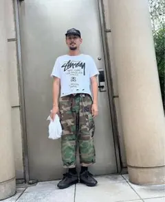 カモフラージュ柄 クロップド パンツのサムネイル