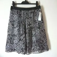 シフォン 膝丈 フレアスカート