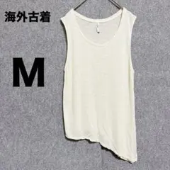 海外古着✨アイボリー タンクトップ レーヨン100%