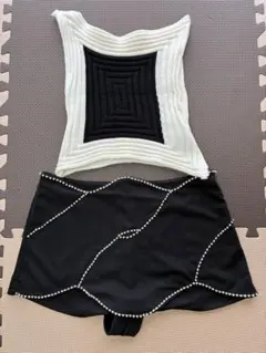 SHEIN ホワイト ブラック セットアップ