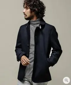 【美品/ナノ・ユニバース/タスマニアブレンド/メルトンマリンコート】