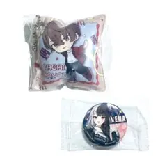 にじさんじ　くら寿司　クッションチャーム　加賀美ハヤト　缶バッジ　夜見れな