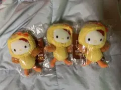 ハローキティ コスチューム ぬいぐるみ 3体セット新品未開封プリ面ぐるみ着ぐるみ