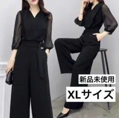 フォーマルブラック　パーティードレス　黒　Vネック謝恩会　卒園式　卒業式