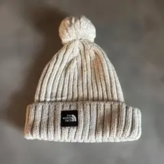 THE NORTH FACE ポンポン付きニット帽 クリーム