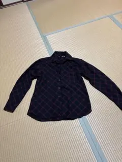 美品moonsongチェックシャツLサイズブラック×レッドカジュアルヴィンテージ