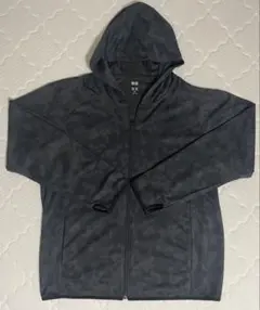 【美品】ユニクロ ドライEXフルジップパーカー（長袖）ブラック XXLのサムネイル