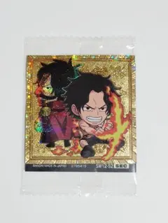 ワンピースシールウエハース エースロジャー パラレル　裏ルフィ シークレット