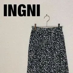 INGNI イング ドット柄ロングスカート ブラック Mのサムネイル