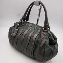 美品　プラダ　クリムソン　ハンド　トート　レザー　ナイロン