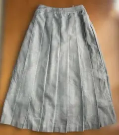グレー プリーツロングスカート Fサイズ