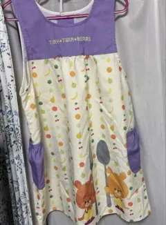 ルルロロ保育士エプロンフルーツライン